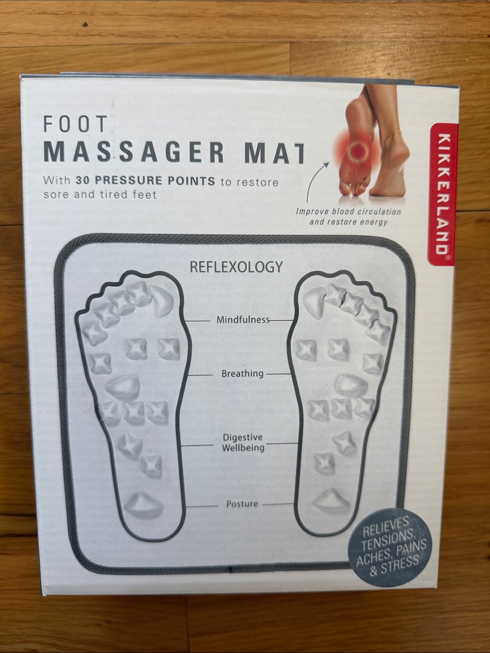 Kikkerland Foot Massager Mat Reflexology 30 Pressure Points NEW Unused